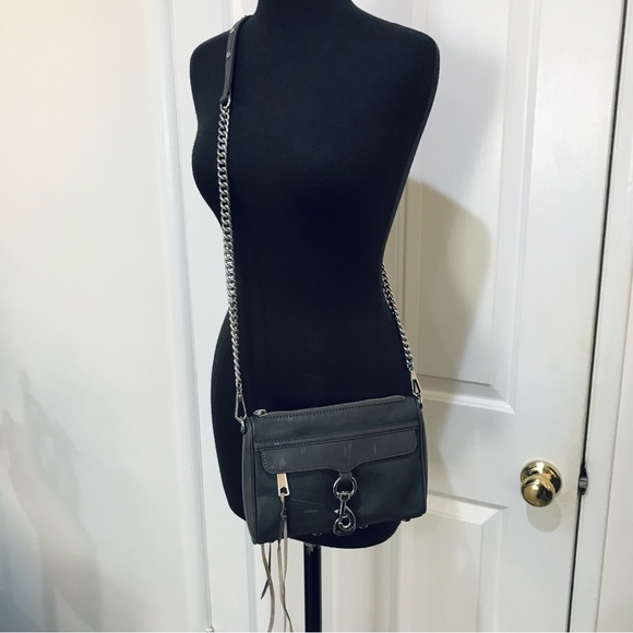 Rebecca Minkoff Dark Gray with Silver Mini Mac - Picture 9 of 14
